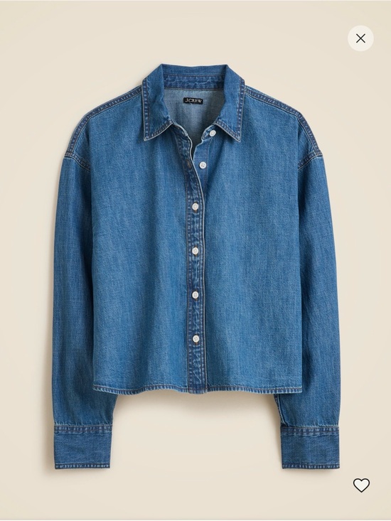J. Crew Tops - Jcrew cropped bottom up shirt in chambray